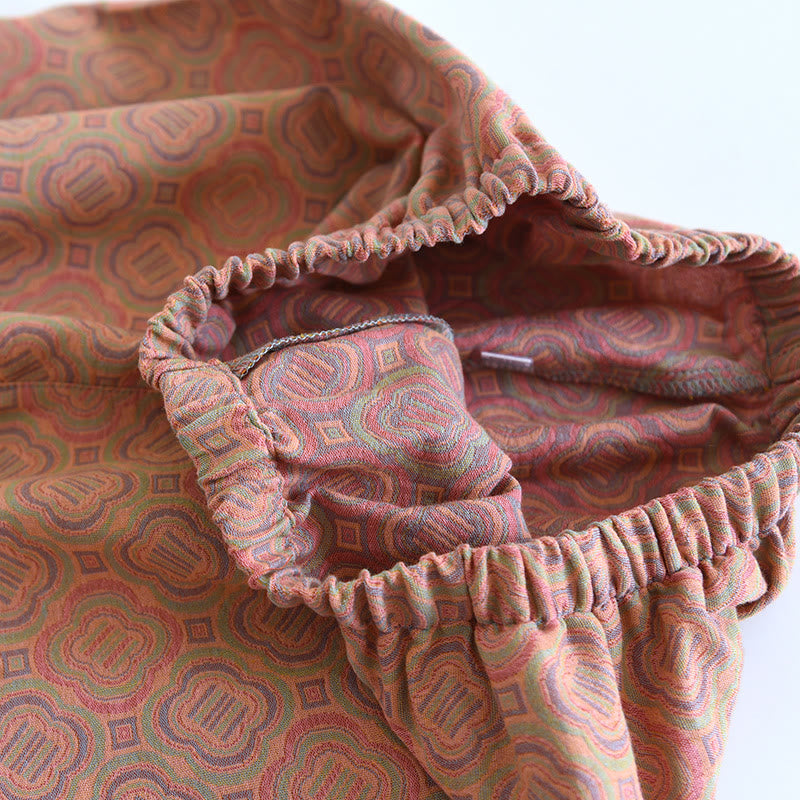 Ensemble de pyjama en coton respirant avec bouton grenouille rétro