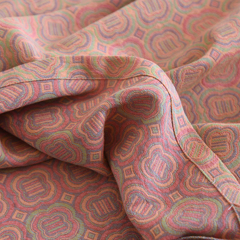 Ensemble de pyjama en coton respirant avec bouton grenouille rétro