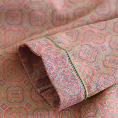 Ensemble de pyjama en coton respirant avec bouton grenouille rétro