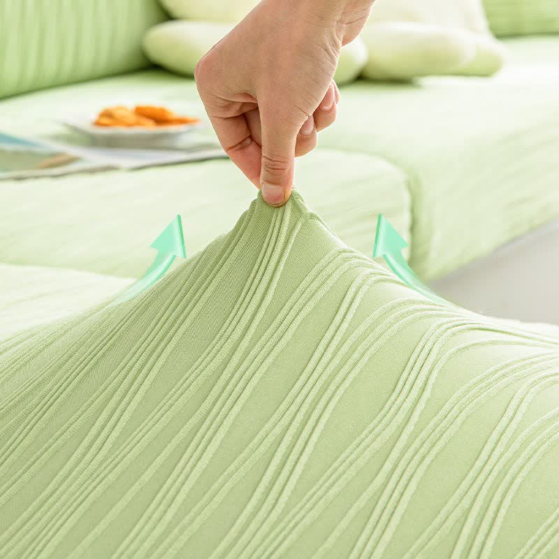 Housse de canapé antidérapante de couleur unie pour l'été