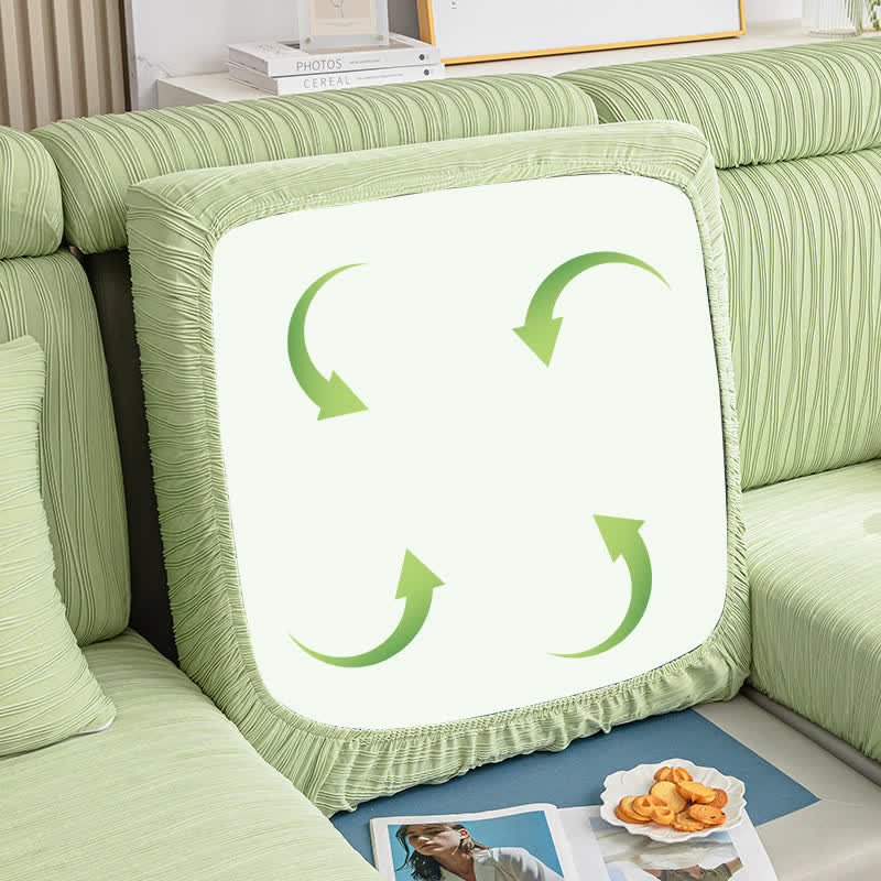 Housse de canapé antidérapante de couleur unie pour l'été
