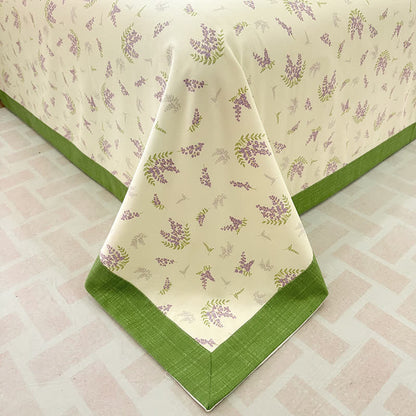 Couvre-lit rustique et doux en pur coton lavande
