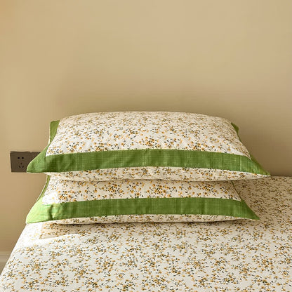 Couette élégante et respirante en pur coton à motif floral