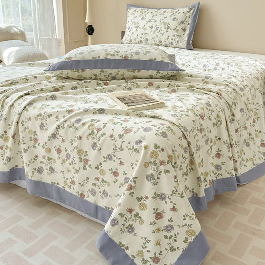 Couette luxueuse et respirante en coton rose
