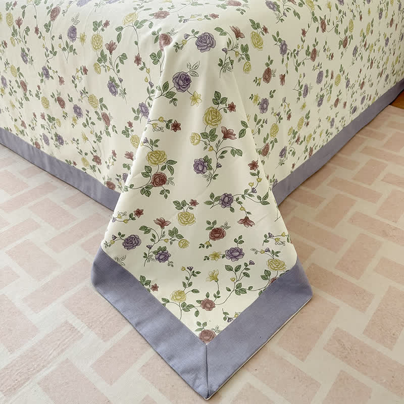 Couette luxueuse et respirante en coton rose