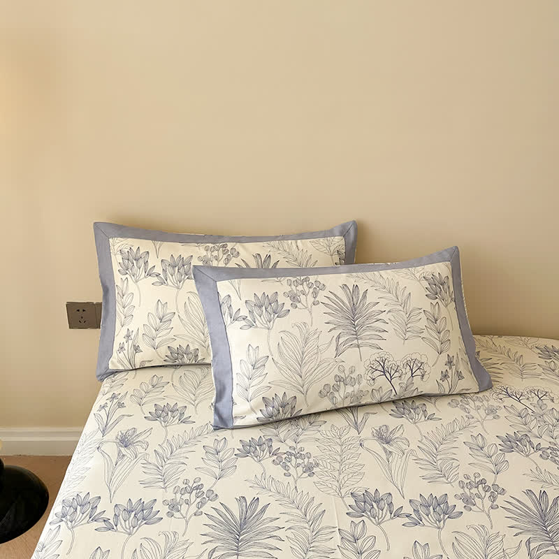 Couvre-lit luxueux de style pastoral en pur coton