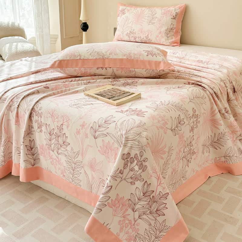 Couvre-lit luxueux de style pastoral en pur coton