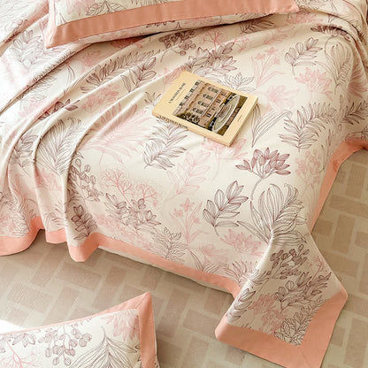 Couvre-lit luxueux de style pastoral en pur coton