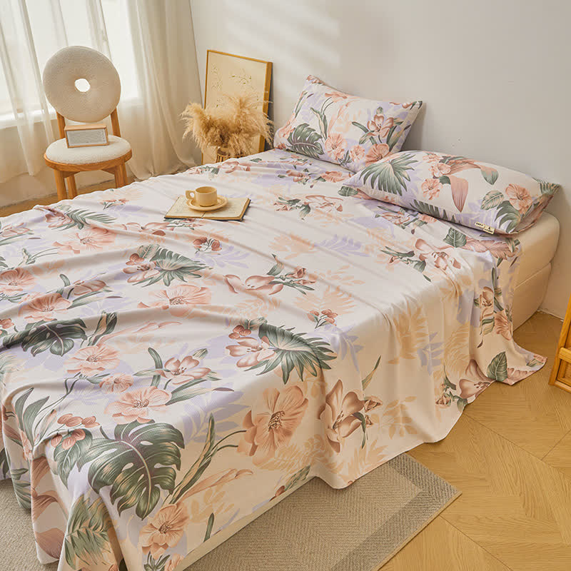 Couette respirante en pur coton de style forêt tropicale