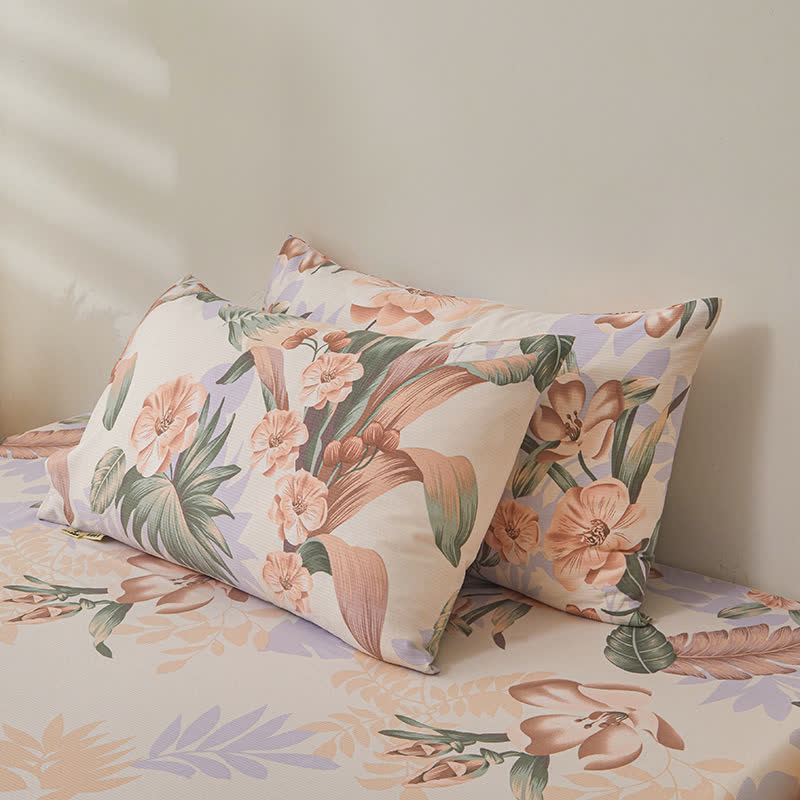 Couette respirante en pur coton de style forêt tropicale