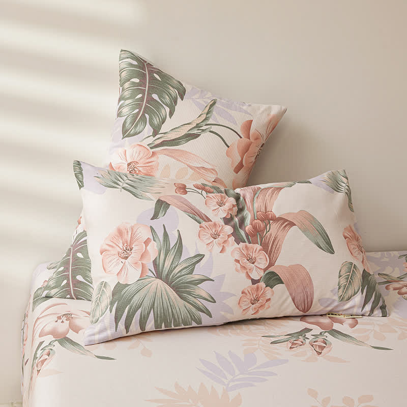 Couette respirante en pur coton de style forêt tropicale