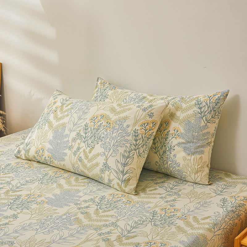 Couvre-lit élégant et doux en pur coton à motif floral