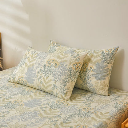 Couvre-lit élégant et doux en pur coton à motif floral