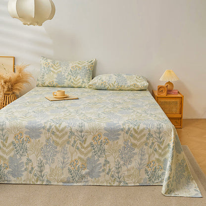 Couvre-lit élégant et doux en pur coton à motif floral