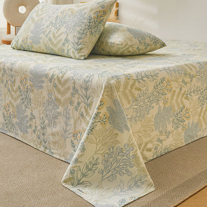 Couvre-lit élégant et doux en pur coton à motif floral