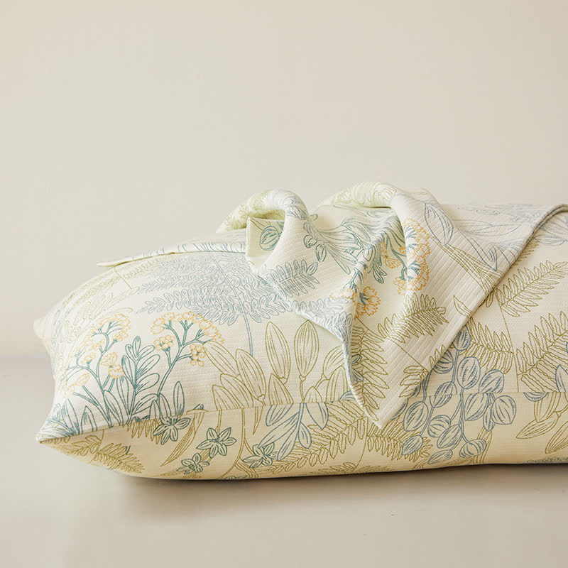 Couvre-lit élégant et doux en pur coton à motif floral
