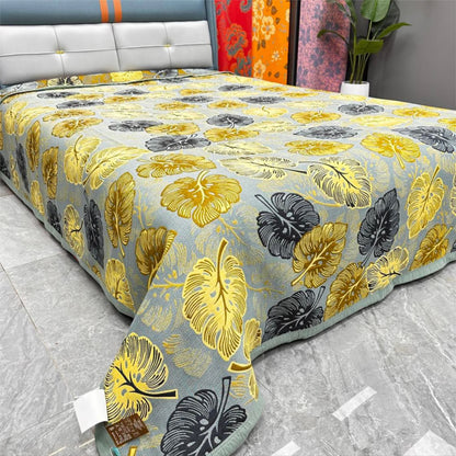 Couette d'été en coton à motif pastoral monstera