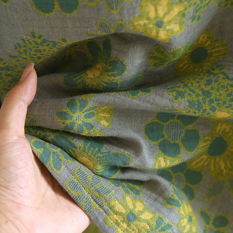 Ensemble de nuit en pur coton teint en fil à motif floral - image 7