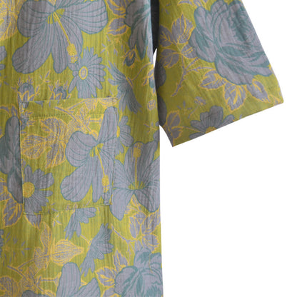 Peignoir absorbant en gaze de coton au style floral