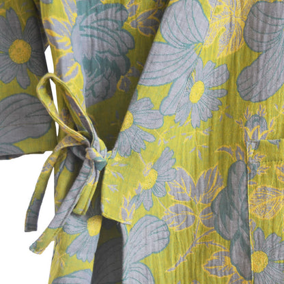 Peignoir absorbant en gaze de coton au style floral