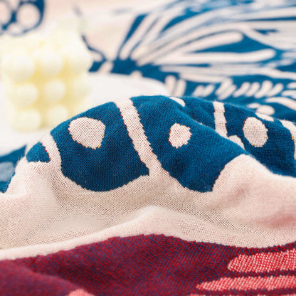 Couette légère en gaze de coton avec motif papillon