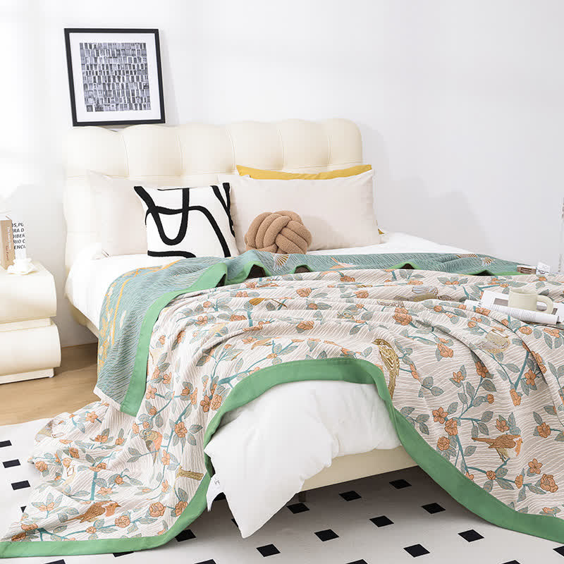 Couette respirante en gaze de coton de style campagnard