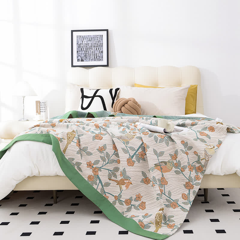 Couette respirante en gaze de coton de style campagnard