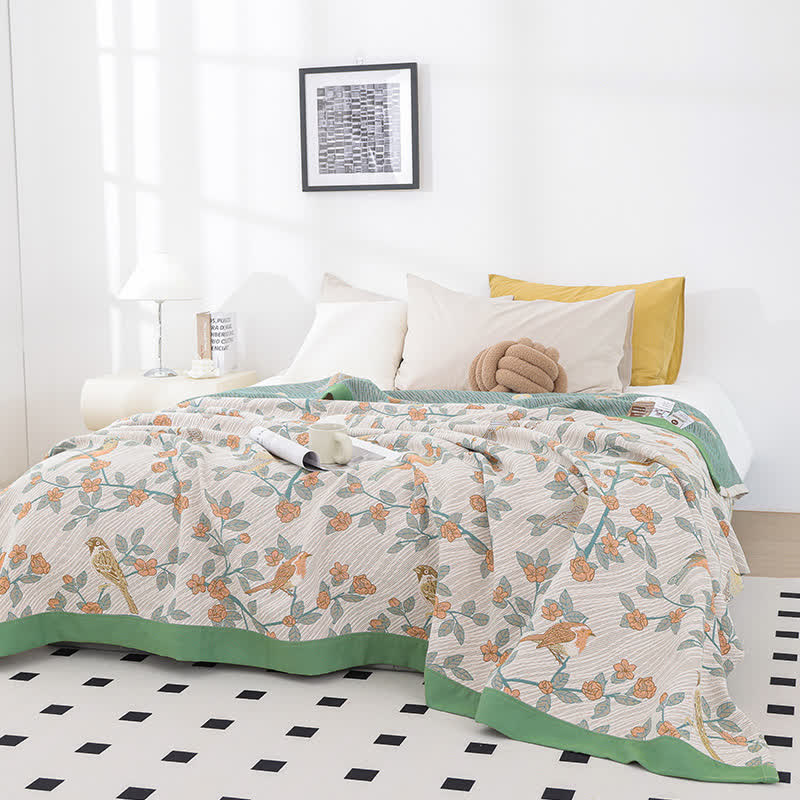 Couette respirante en gaze de coton de style campagnard