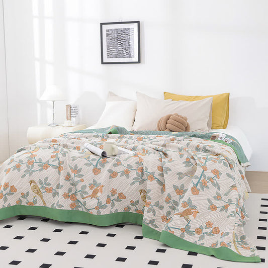 Couette respirante en gaze de coton de style campagnard