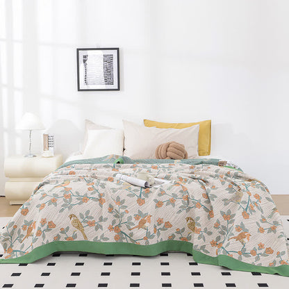 Couette respirante en gaze de coton de style campagnard