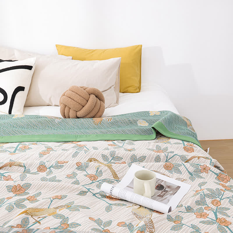 Couette respirante en gaze de coton de style campagnard