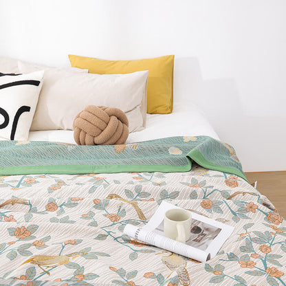 Couette respirante en gaze de coton de style campagnard