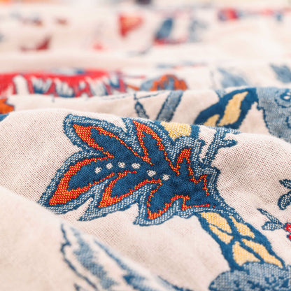 Couverture d'été luxueuse en coton de style campagnard