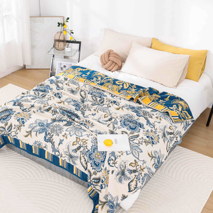 Couverture d'été luxueuse en coton de style campagnard