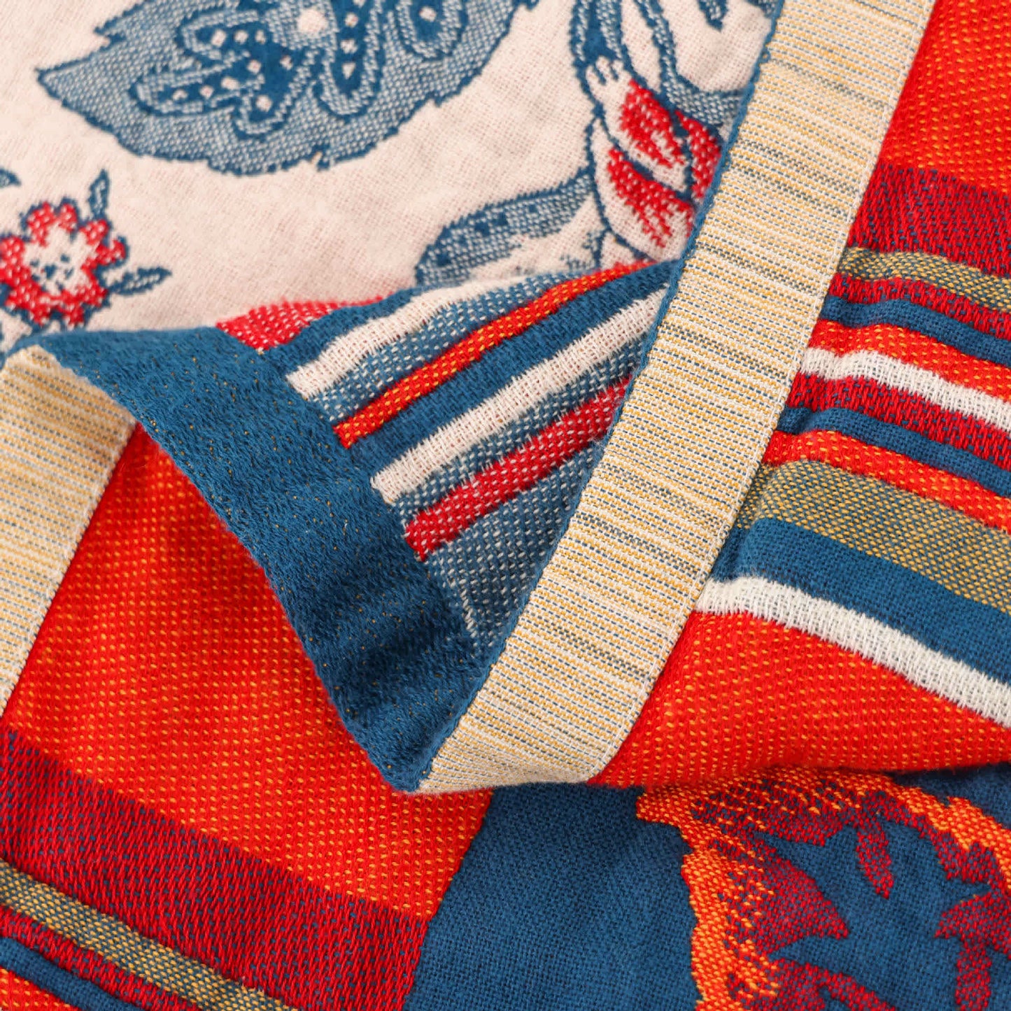Couverture d'été luxueuse en coton de style campagnard