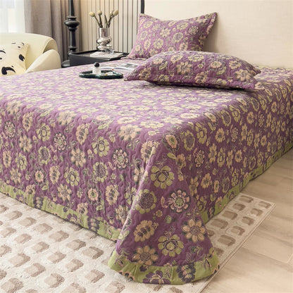 Jeté vintage en gaze de coton teint en fil