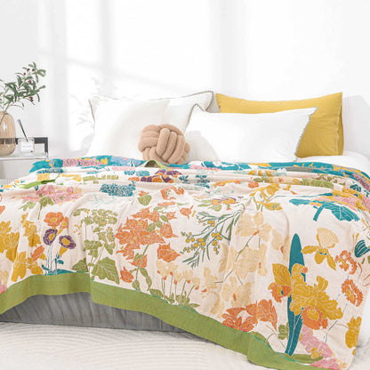 Couette respirante et légère en gaze de coton de style campagnard