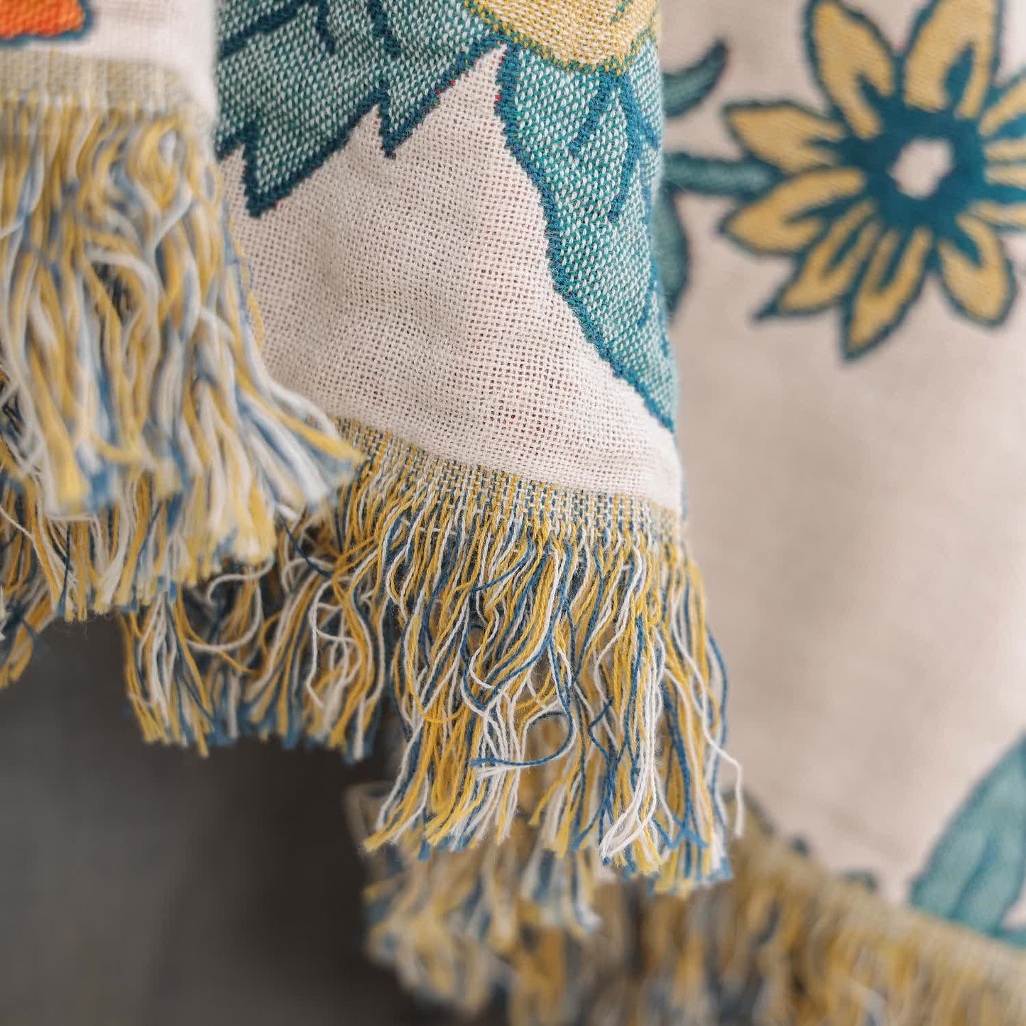 Housse de serviette en gaze de coton jacquard de style pastoral
