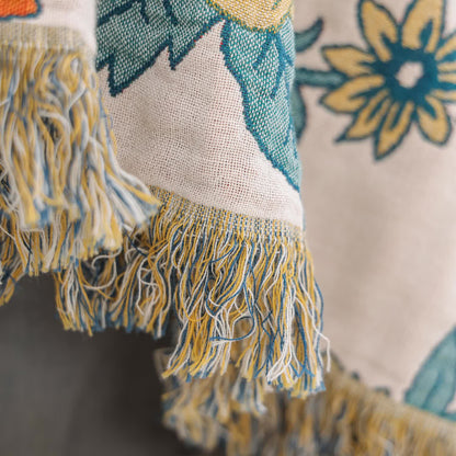 Housse de serviette en gaze de coton jacquard de style pastoral