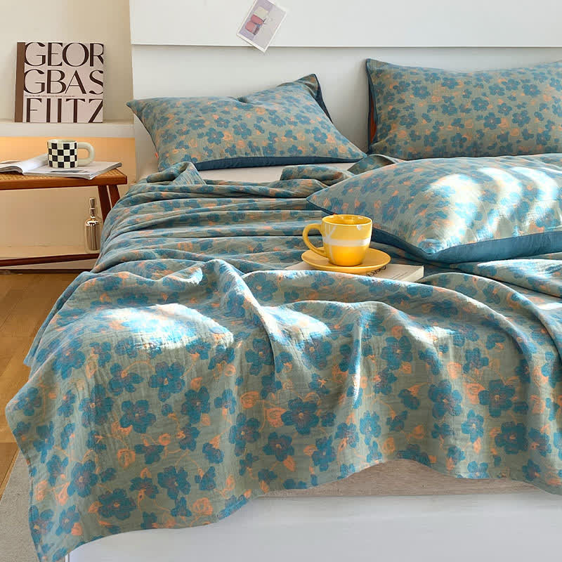 Draps de lit de style pastoral en coton de haute qualité