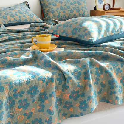 Draps de lit de style pastoral en coton de haute qualité