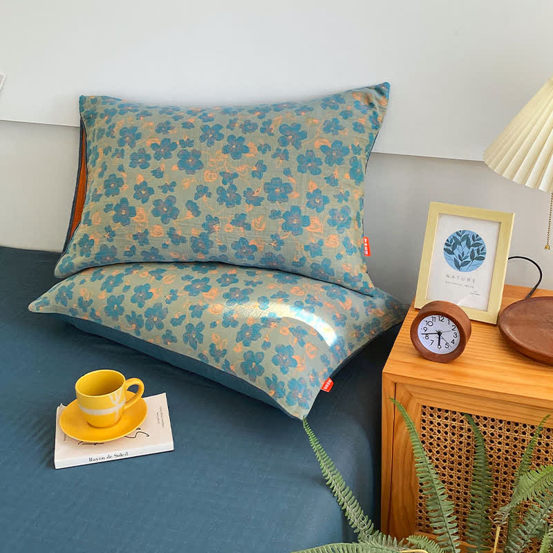Draps de lit de style pastoral en coton de haute qualité