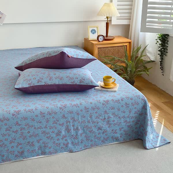 Gaze de coton de style pastoral, linge de lit vintage