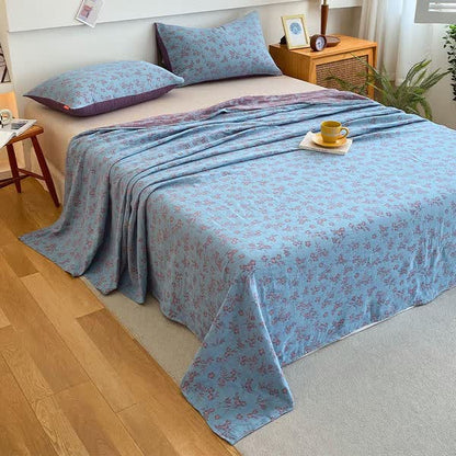 Gaze de coton de style pastoral, linge de lit vintage