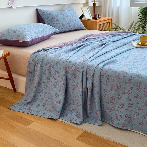 Gaze de coton de style pastoral, linge de lit vintage