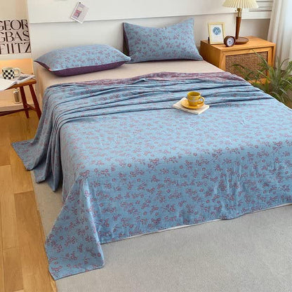 Gaze de coton de style pastoral, linge de lit vintage