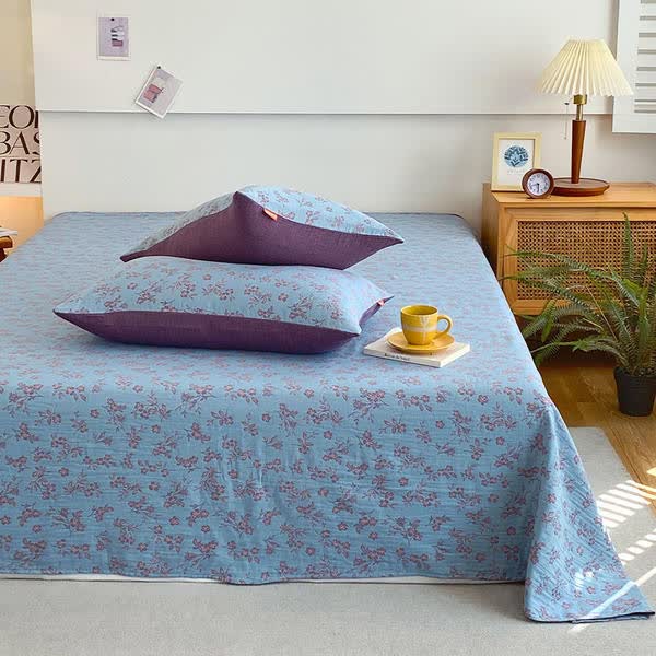 Gaze de coton de style pastoral, linge de lit vintage