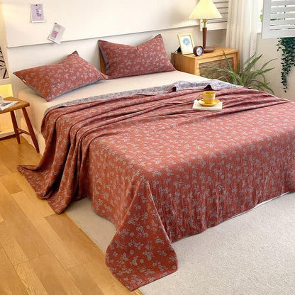 Gaze de coton de style pastoral, linge de lit vintage
