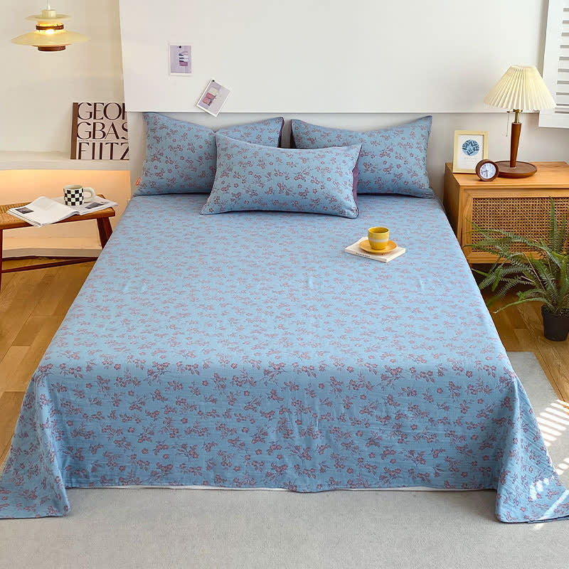 Gaze de coton de style pastoral, linge de lit vintage