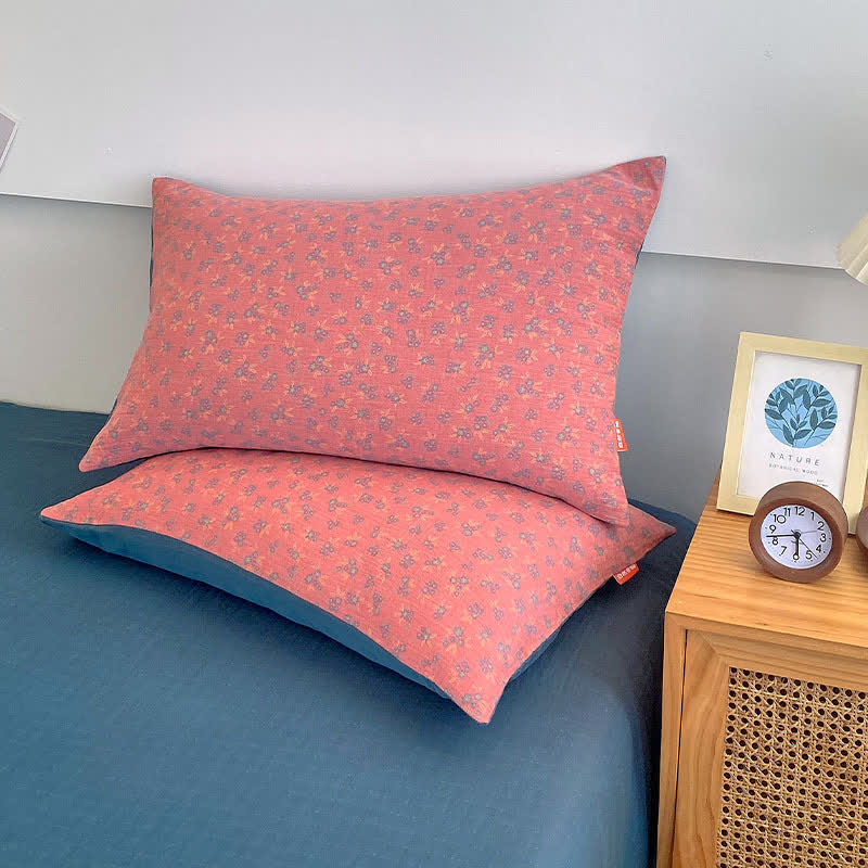 Drap de lit en gaze de coton de style campagnard
